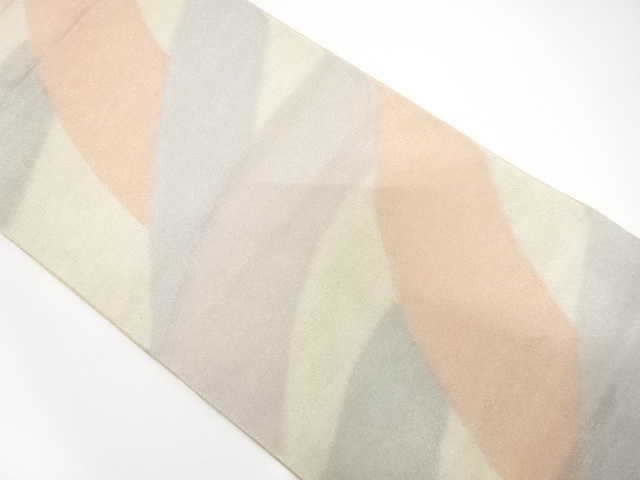 砂子綴れ　変わり青海波模様織り出し　全通袋帯